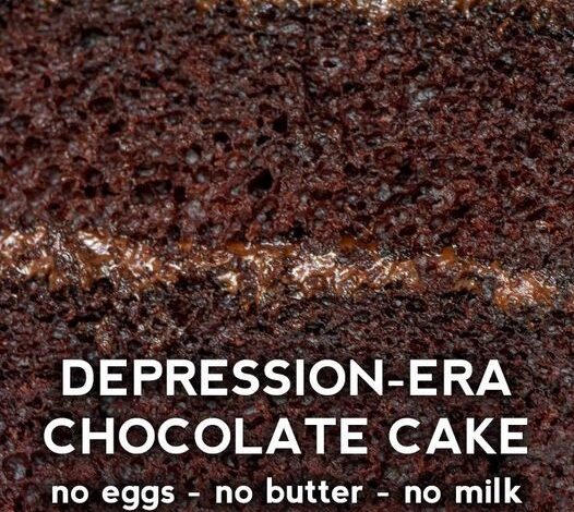 Chocolate Depression Cake