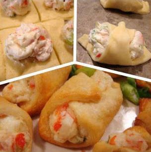 Crab & cream cheese snacks