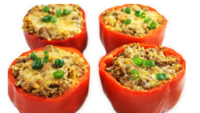 how to cook Skinny Cheeseburger Stuffed Peppers